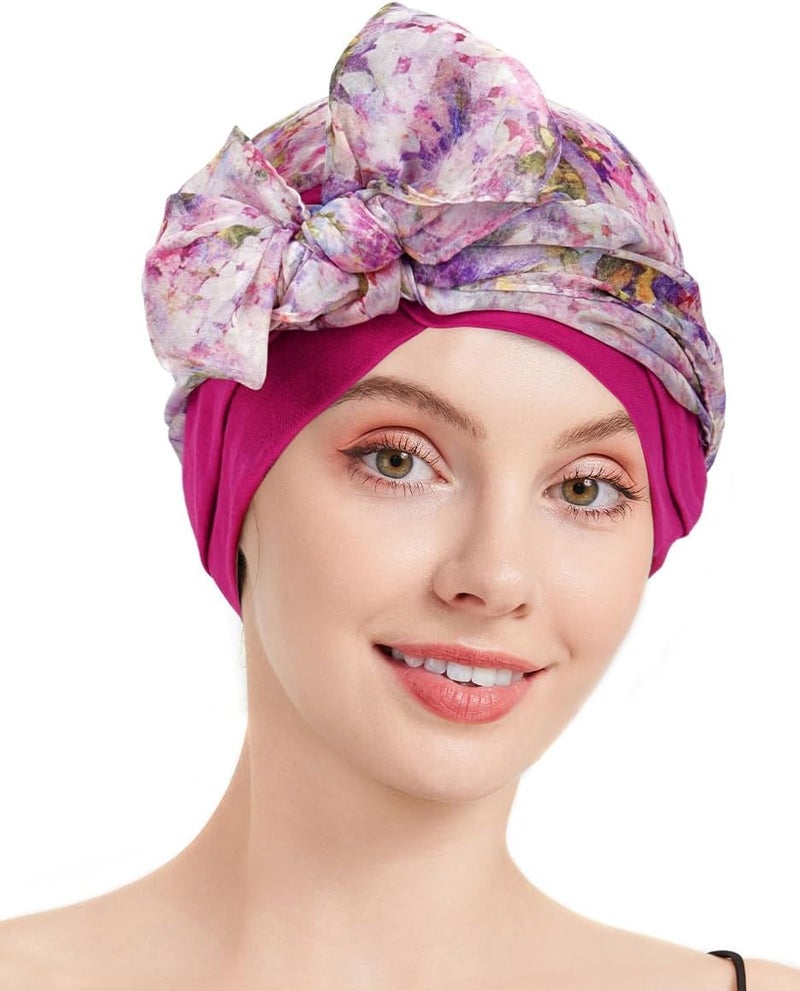 FADACHY Chemo Headwear for Women Full Coverage Head Scarf Hair Wrap Head Covering for Cancer Chemotherapy Patients, Hair Loss - Image 1